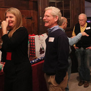 Meg Anderson and Dan Donovan queuing up in the buffet line